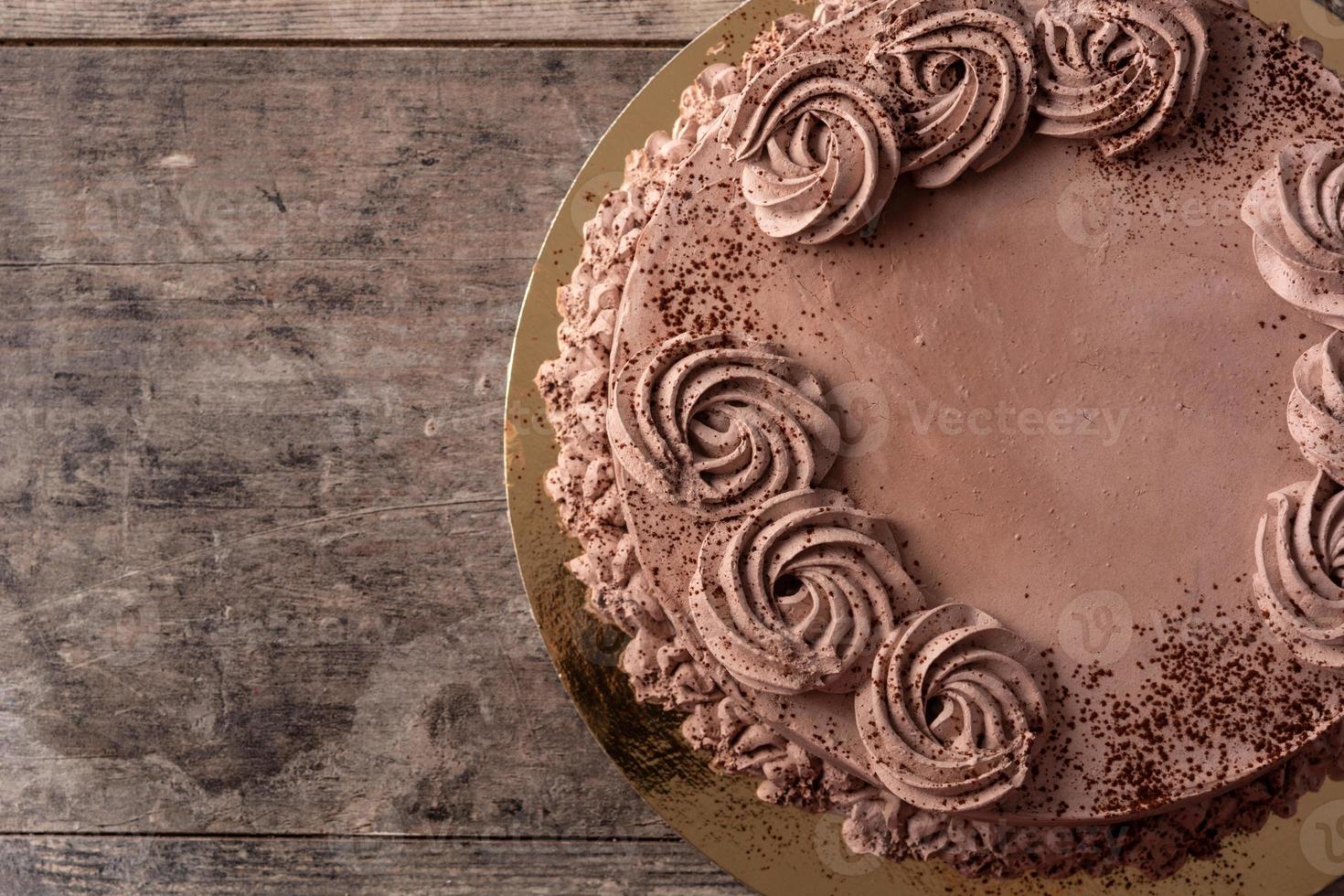 part de gâteau aux truffes au chocolat photo