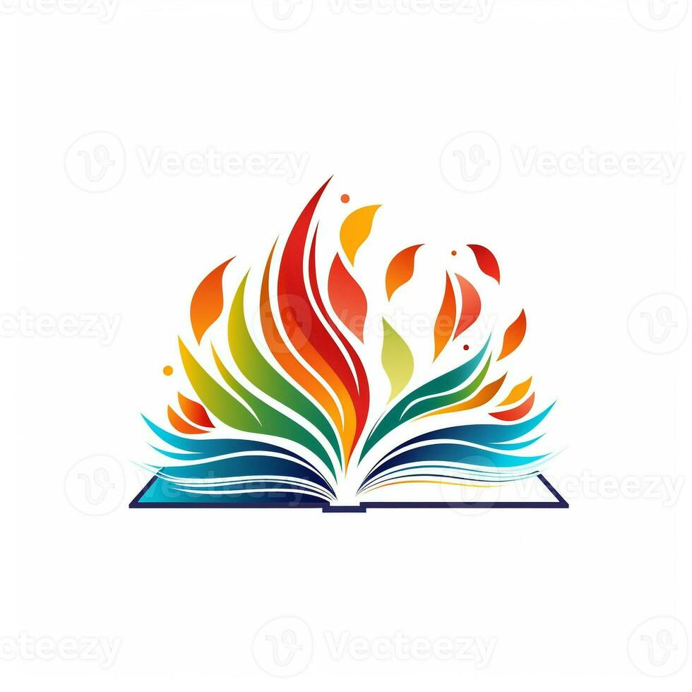 ai généré une vibrant logo de une livre. génératif ai photo