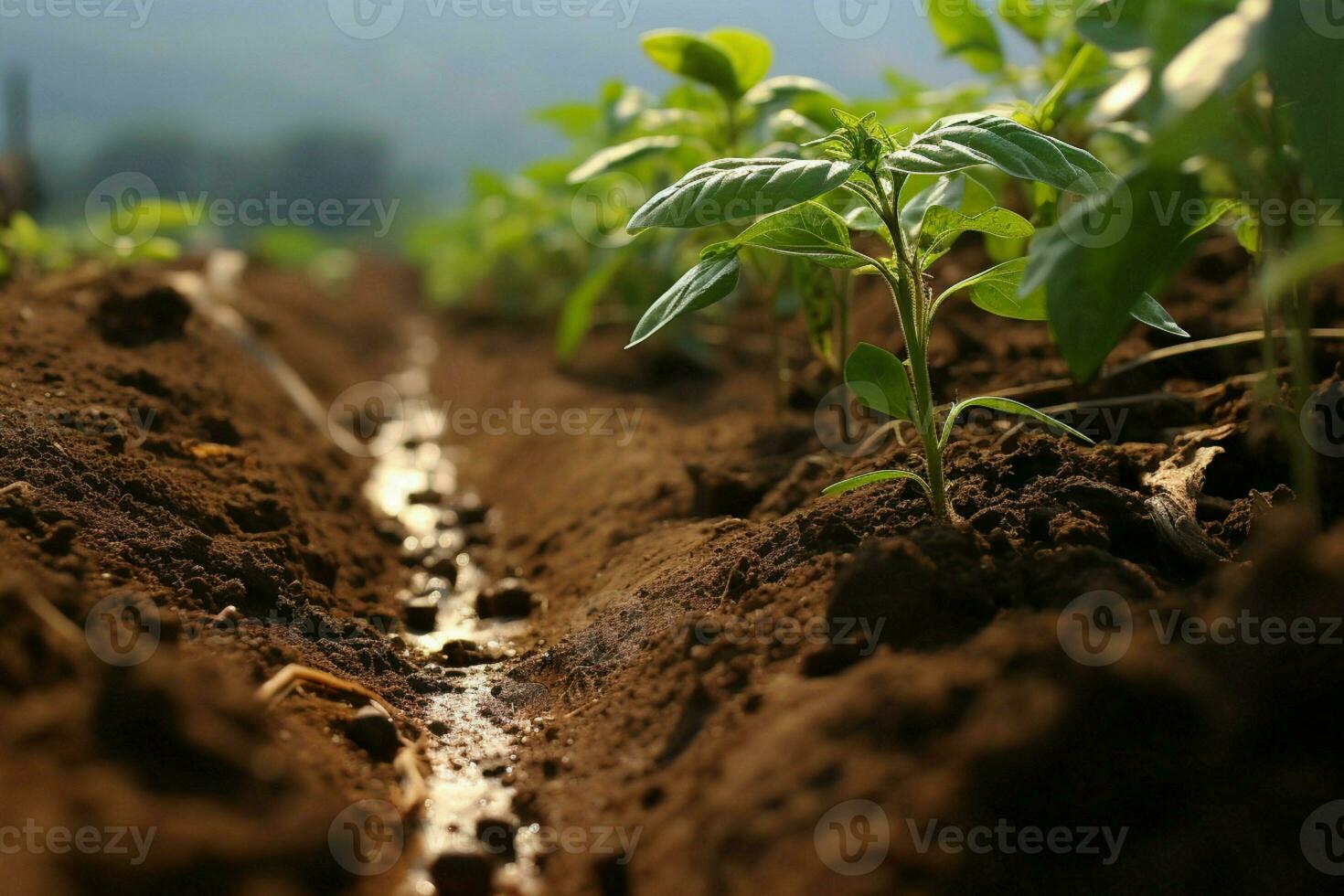 ai généré environnement intendance une arbre étant planté à contribuer à climat changement atténuation ai généré photo