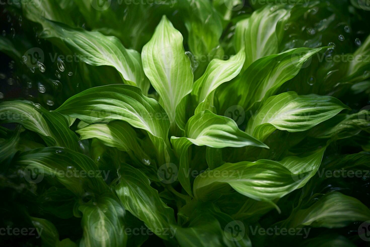 ai généré éthéré feuillage le enchanteur vue de vert feuilles pris dans milieu vol ai généré photo