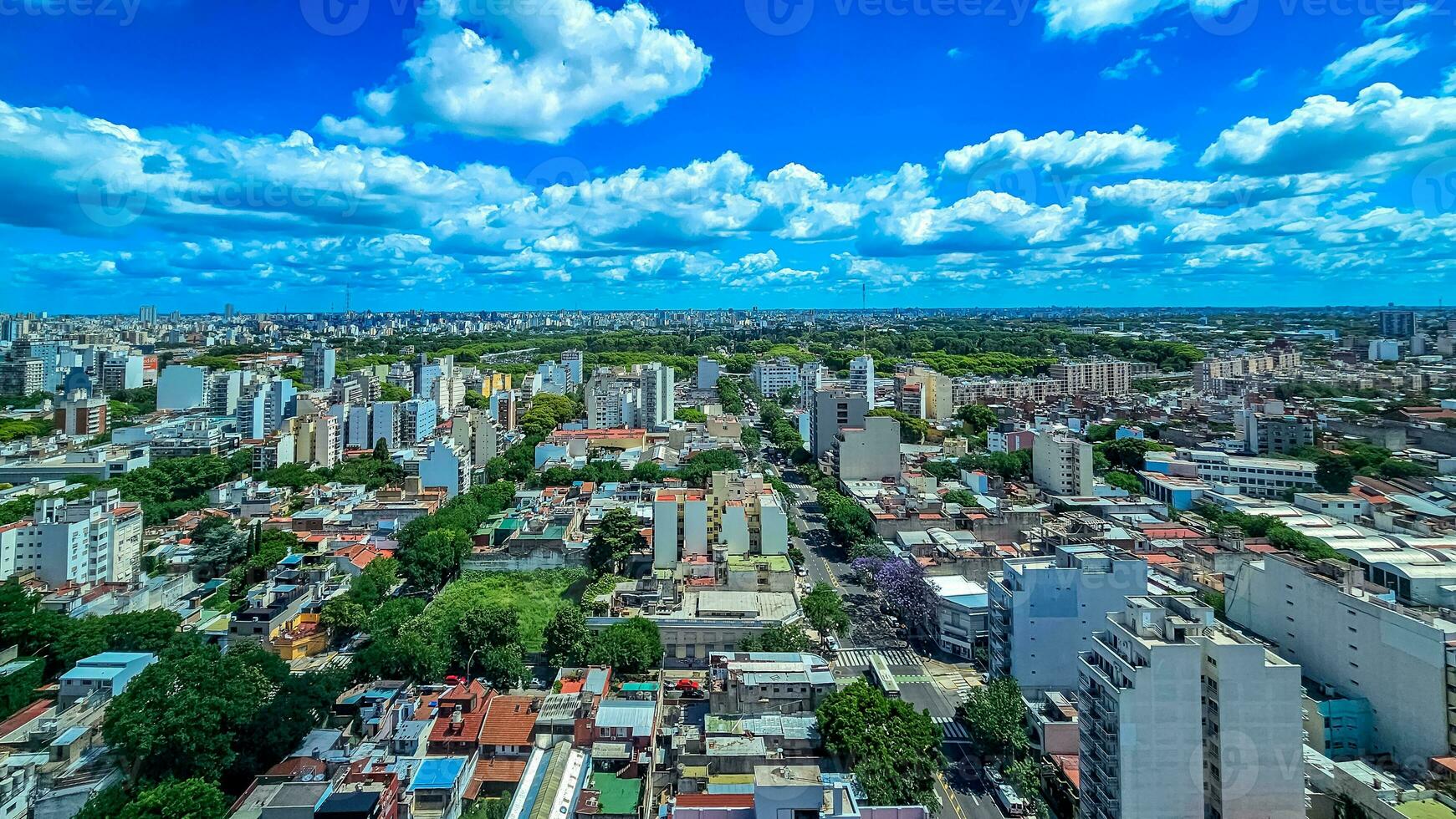 Latin Amérique buenos aires, Argentine, vue de le ville de le toit de une gratte-ciel photo