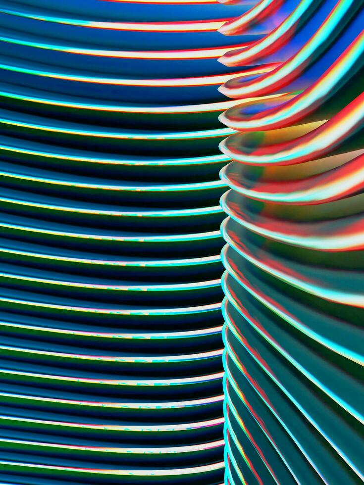 élégant et œil contagieux plié abstrait géométrie Contexte fond d'écran avec bleu et rouge Couleur et dispersion effet photo