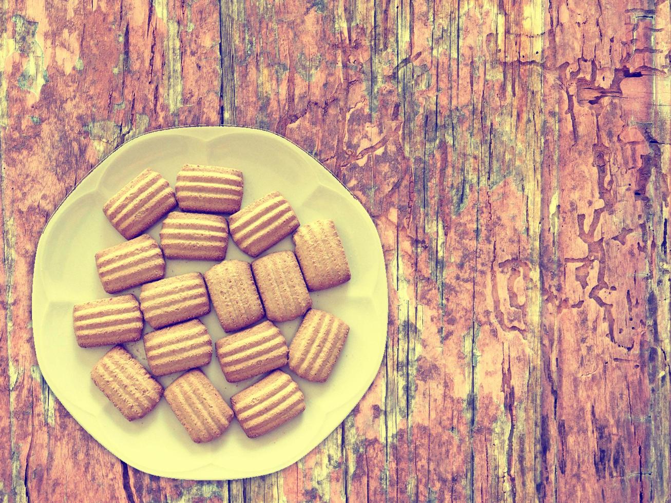 biscuits sur le fond en bois photo