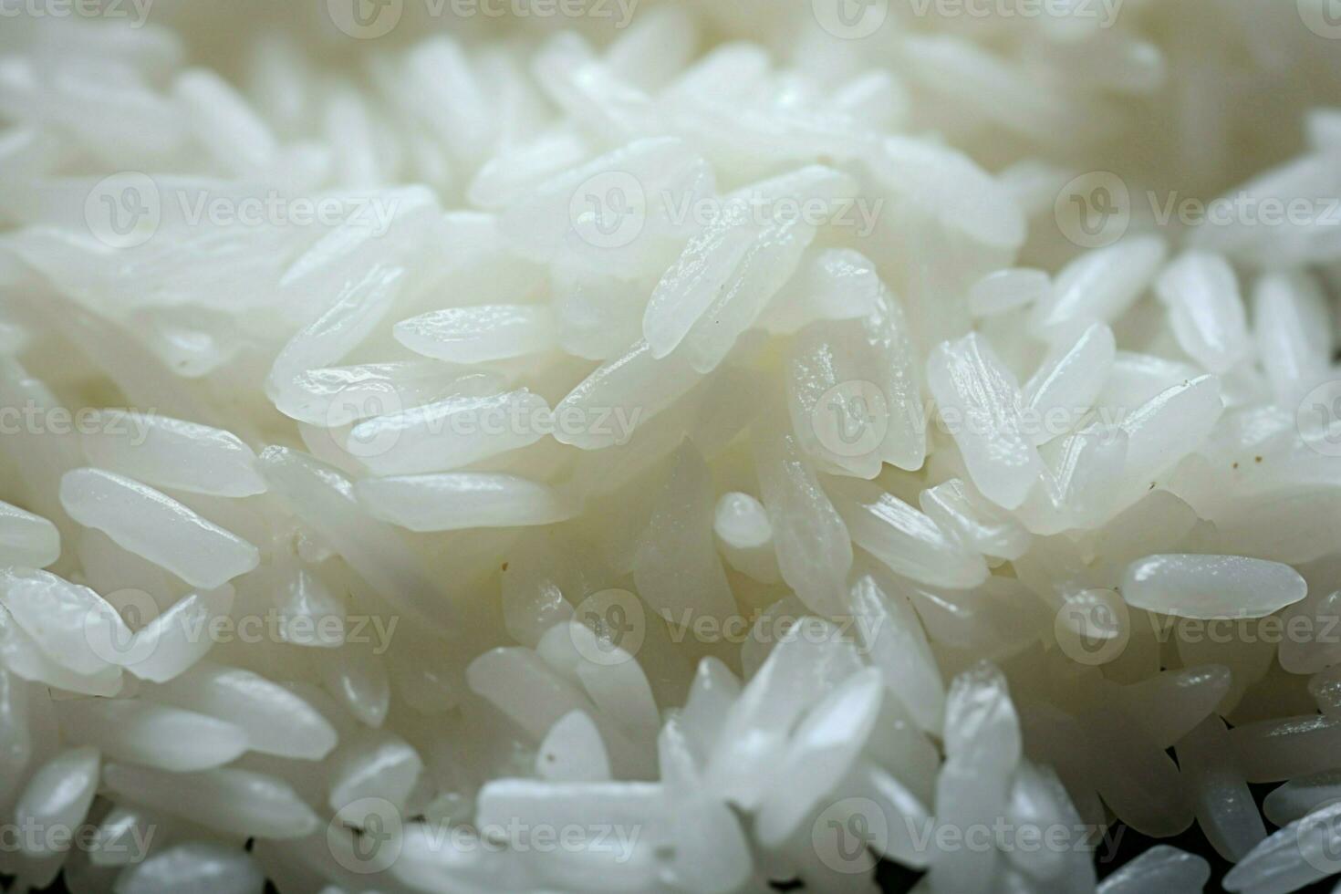 ai généré riz la perfection proche en haut de magnifiquement cuit et présenté blanc riz photo