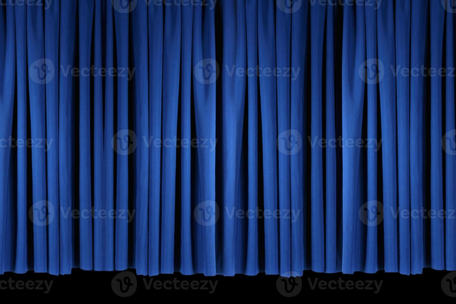 rideaux de théâtre bleu vif photo