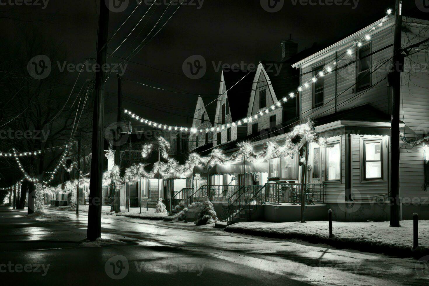 ai généré Noël lumières - génératif ai photo