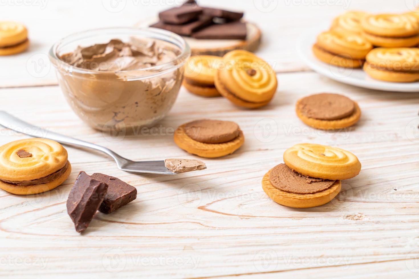 biscuits à la crème au chocolat photo