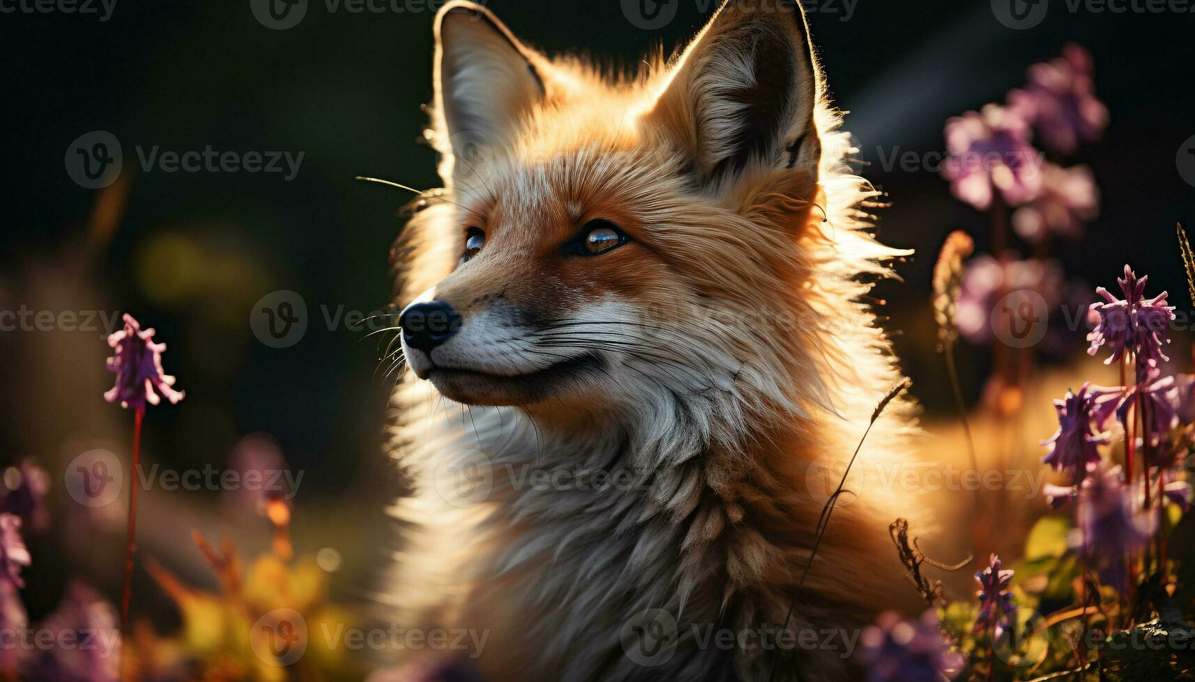 ai généré mignonne chiot séance dans herbe, à la recherche à caméra, en plein air généré par ai photo