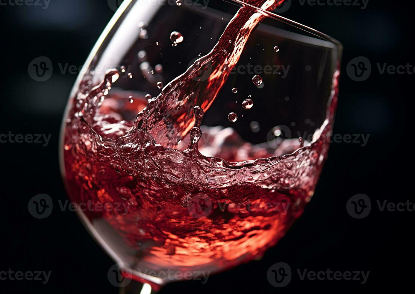 ai généré éclabousser du vin remplit verre, création une fête généré par ai photo