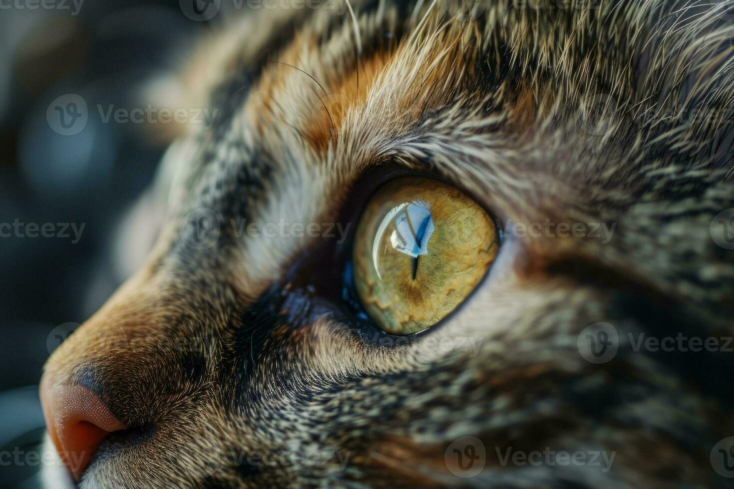 ai généré macro coup de chats yeux. mignonne animal de compagnie. génératif ai photo