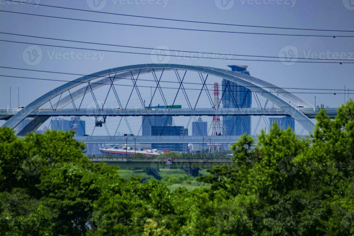 une circulation confiture à le centre ville rue et Autoroute téléobjectif coup photo