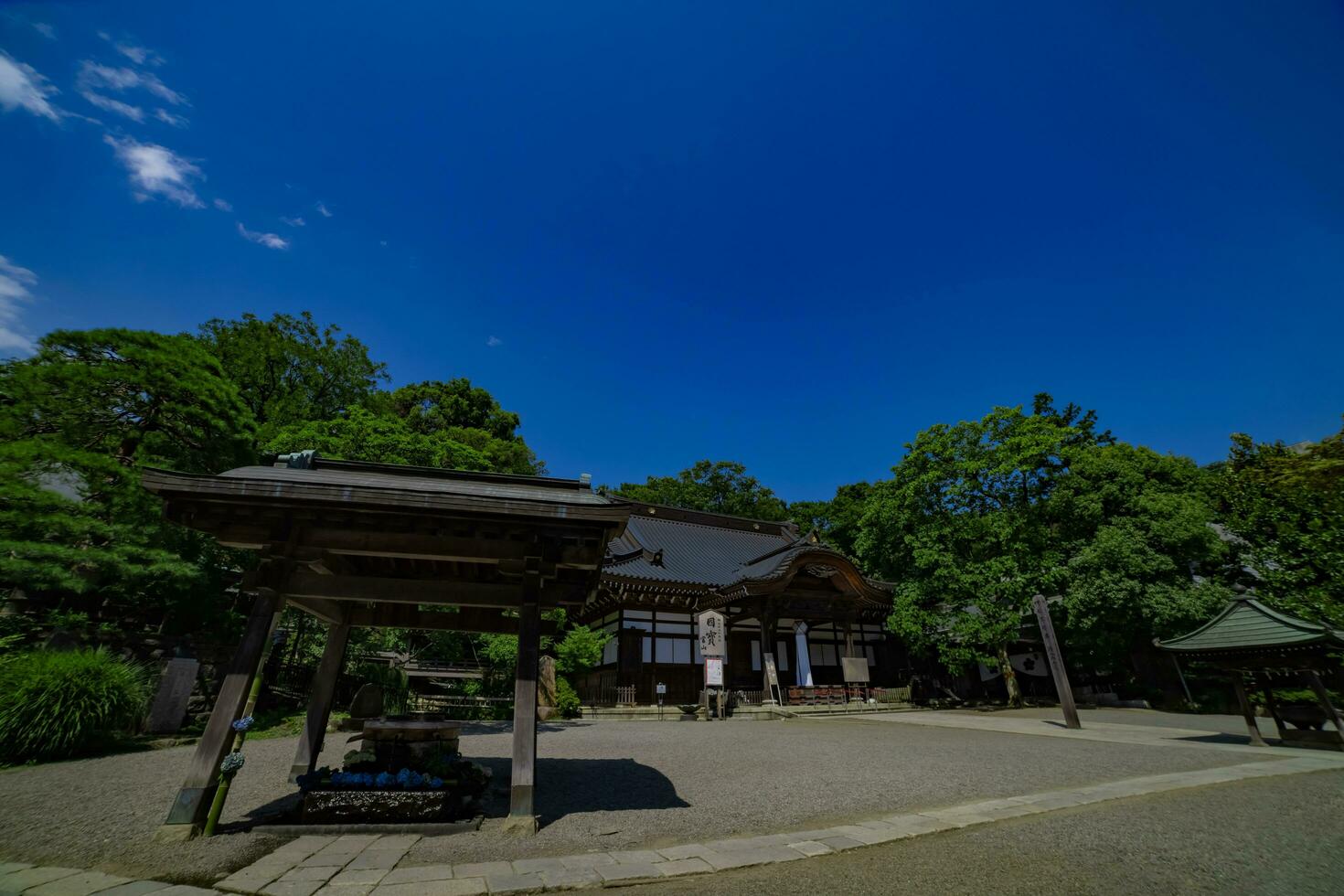 une Japonais traditionnel temple Jindaiji à le vieux façonné rue dans tokyo large coup photo