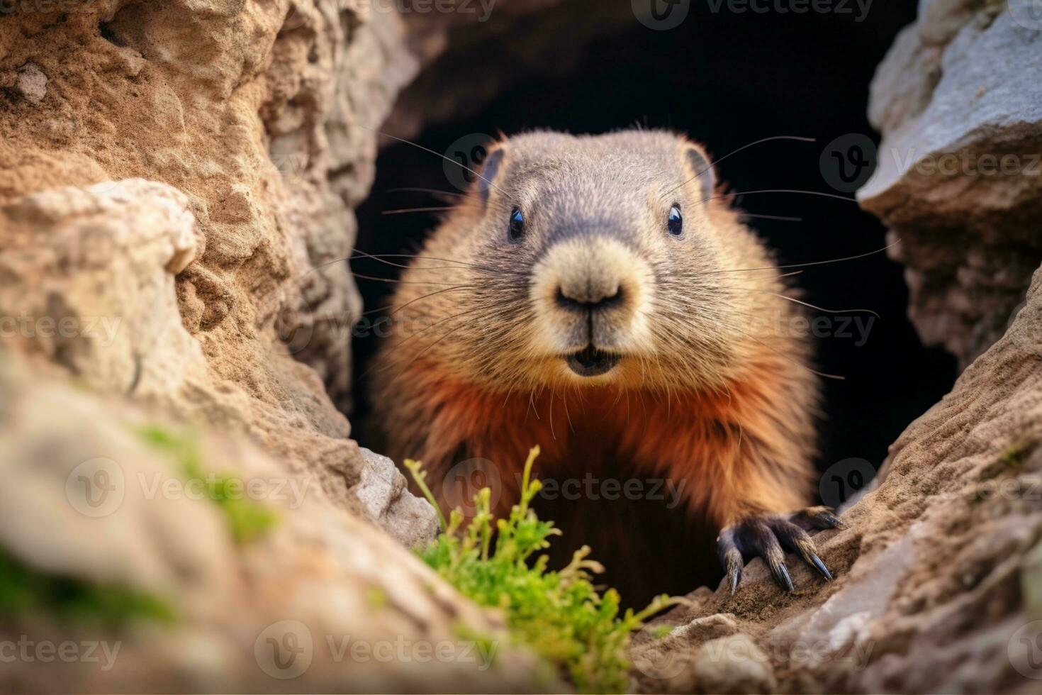 ai généré image de marmotte photo