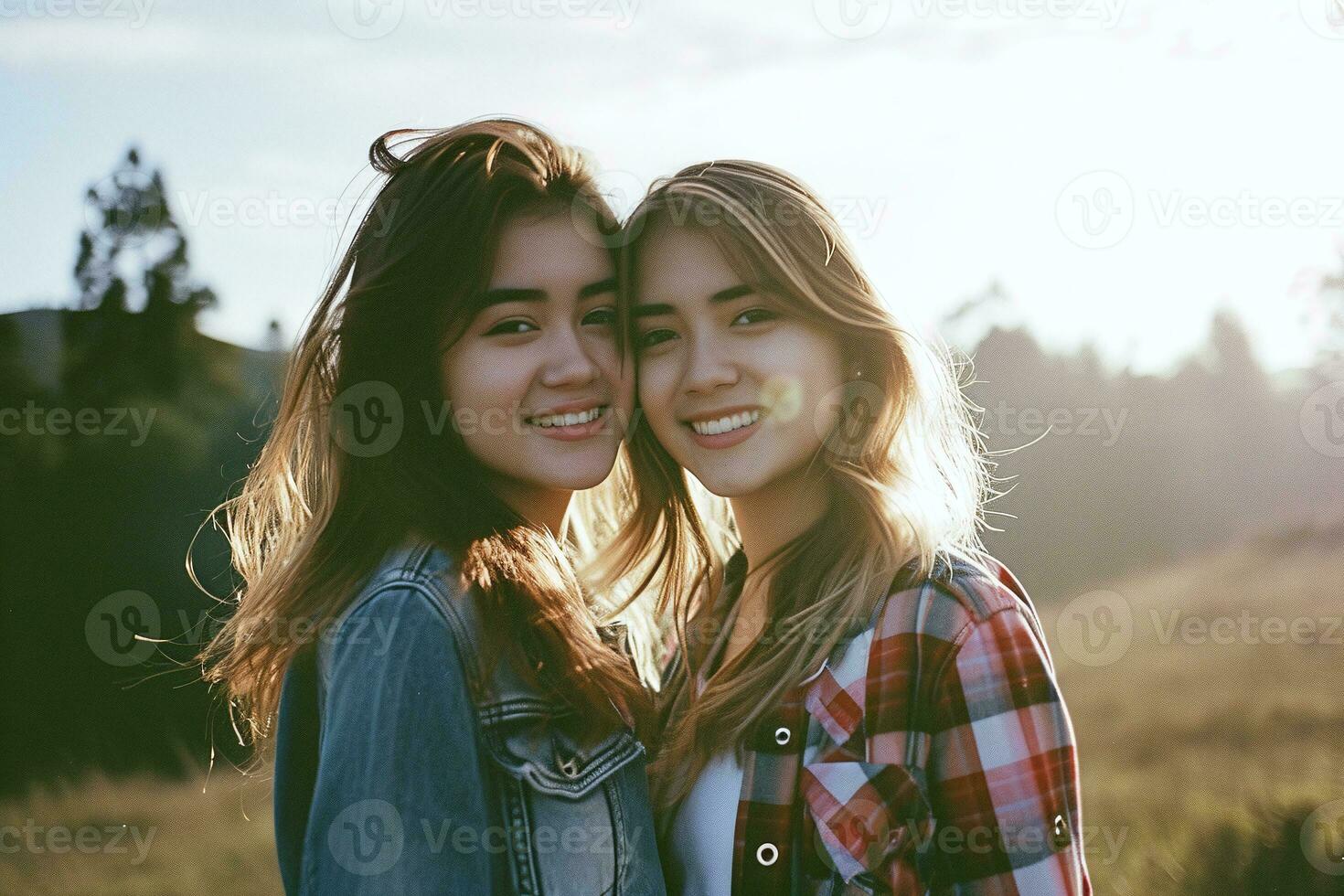 ai généré photo de deux copains