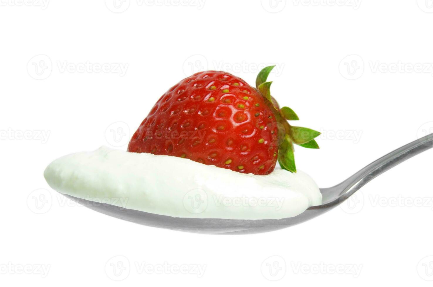 fraise à la crème photo