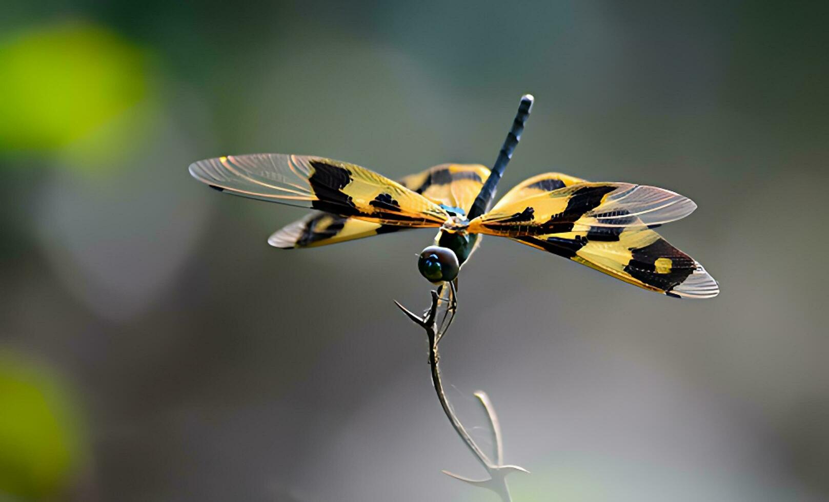 magnifique écarlate libellule la photographie, magnifique libellule sur nature, macro la photographie, magnifique la nature photo