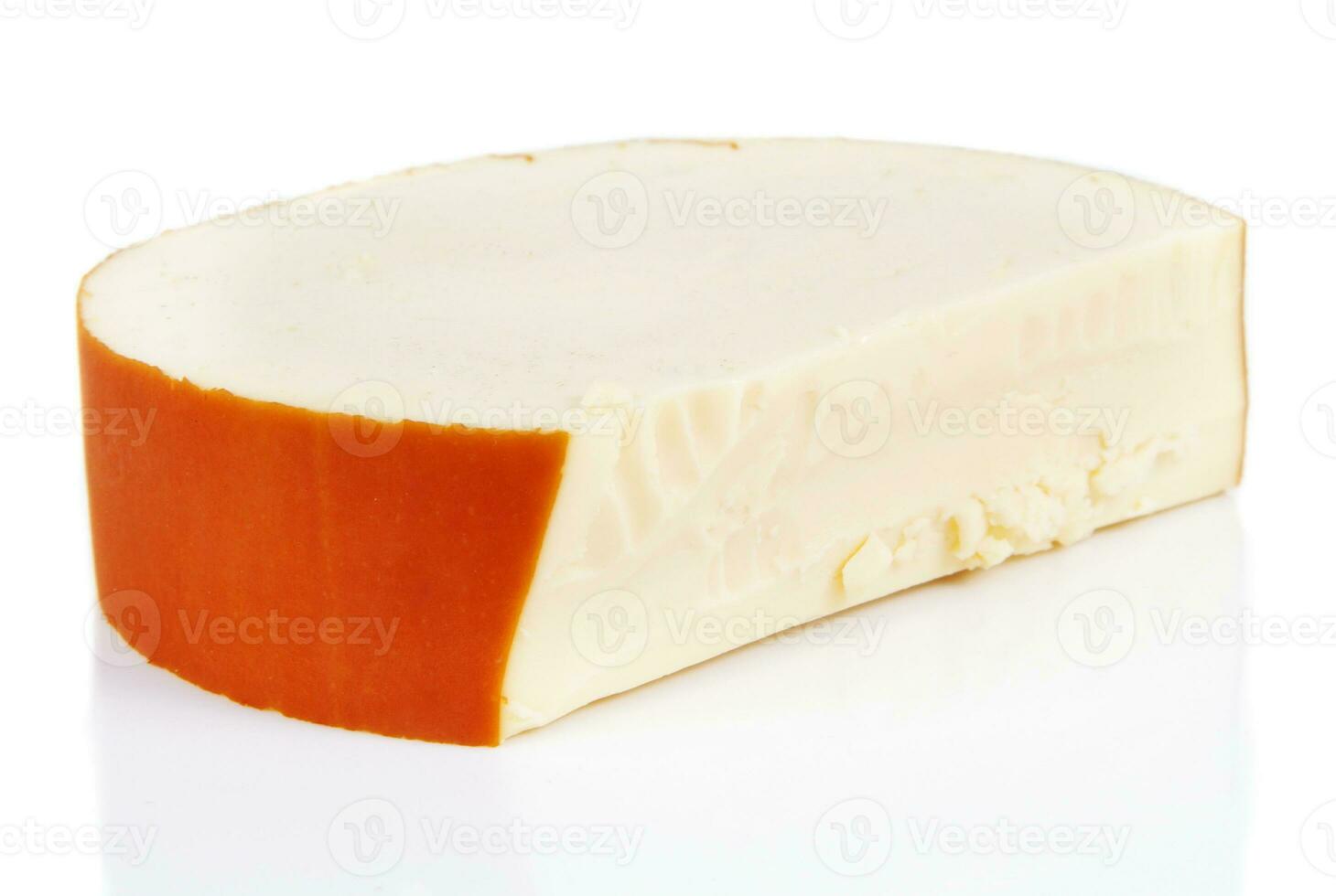 fumé fromage sur blanc photo