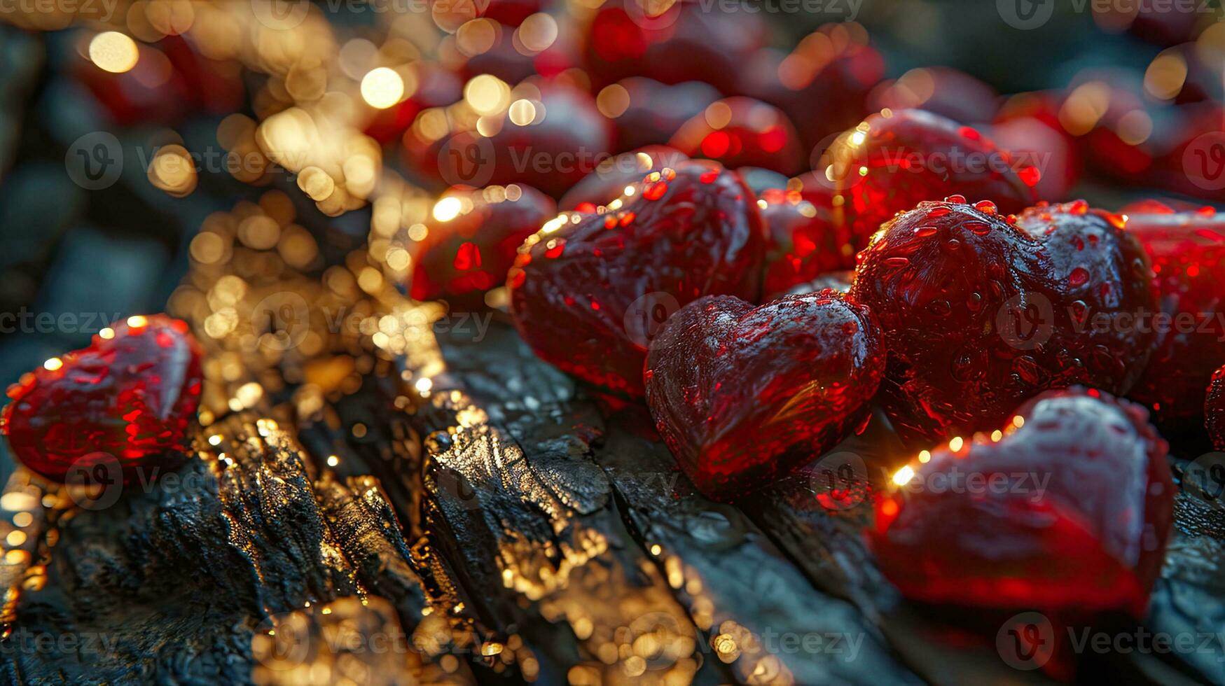 ai généré rouge cœurs symbolisant l'amour et la Saint-Valentin journée photo