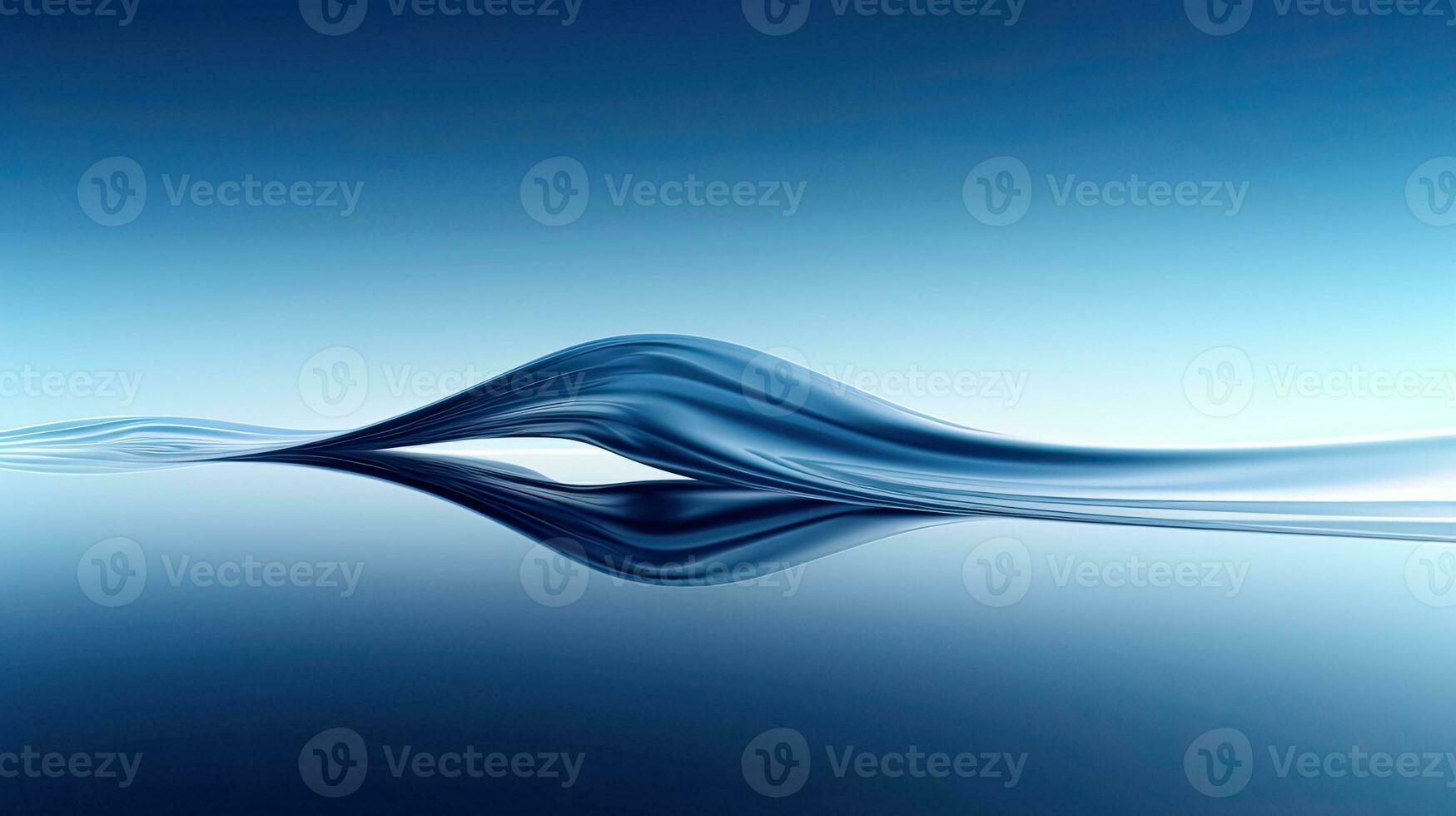 ai généré serein bleu l'eau vagues dans minimaliste pur esthétique photo