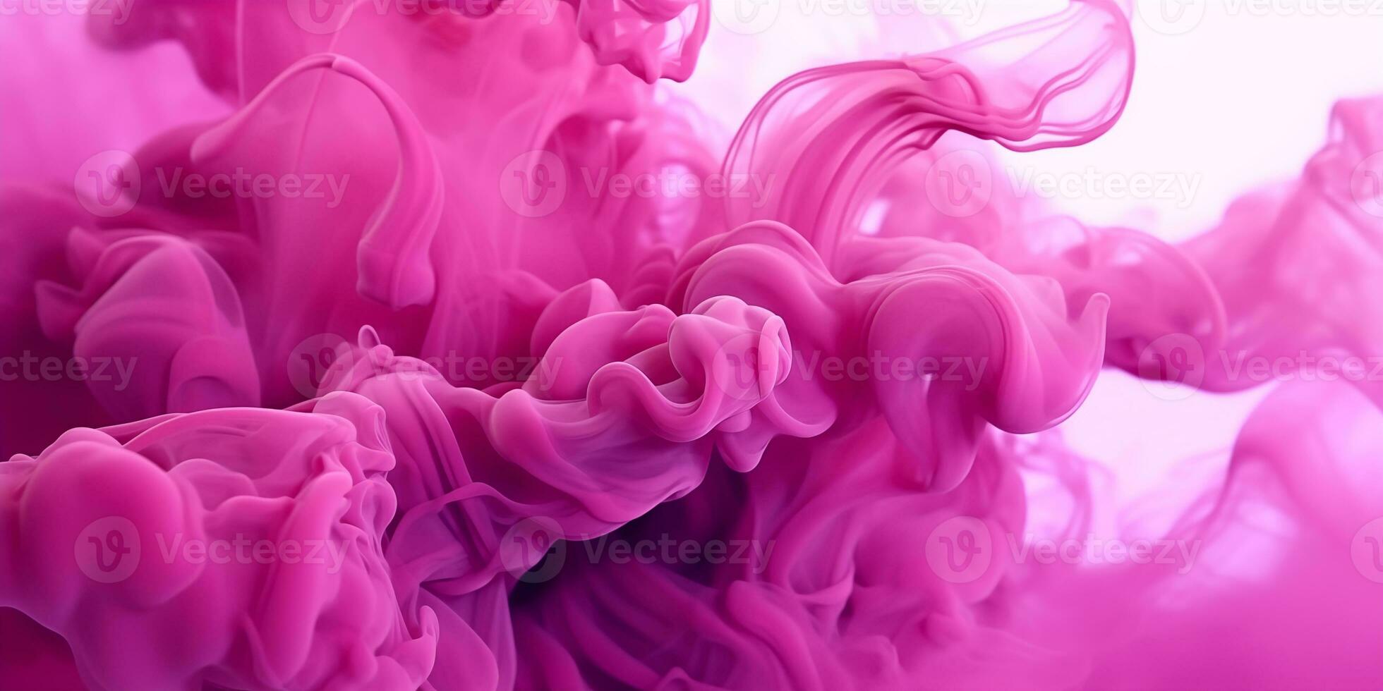 ai généré rose duveteux pastel encre fumée sur une blanc Contexte. généré par artificiel intelligence. photo