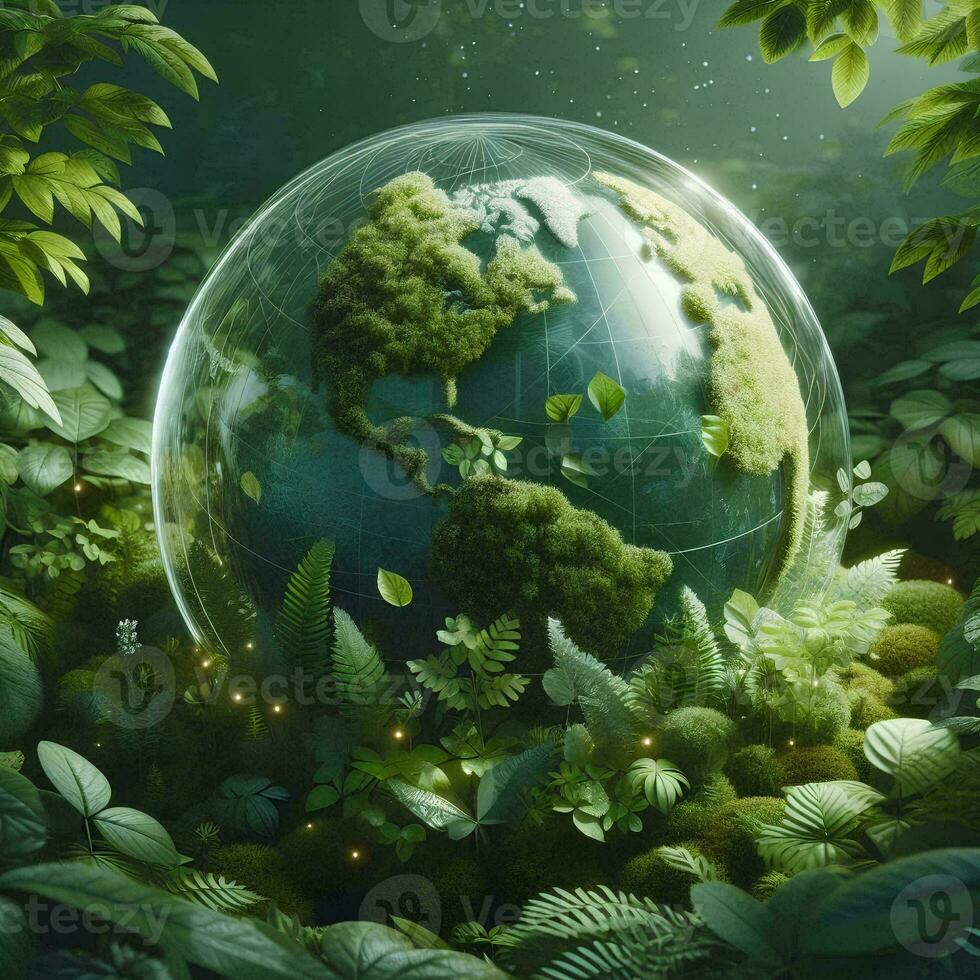 ai généré symbolisant nature, durabilité, esg, et climat changement conscience photo