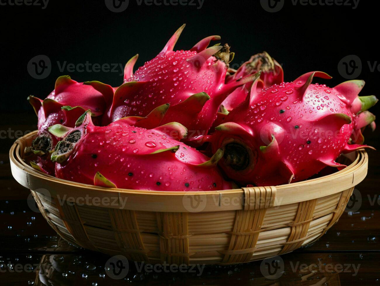 ai généré Frais dragon fruit. pitaya fruit. génératif ai photo