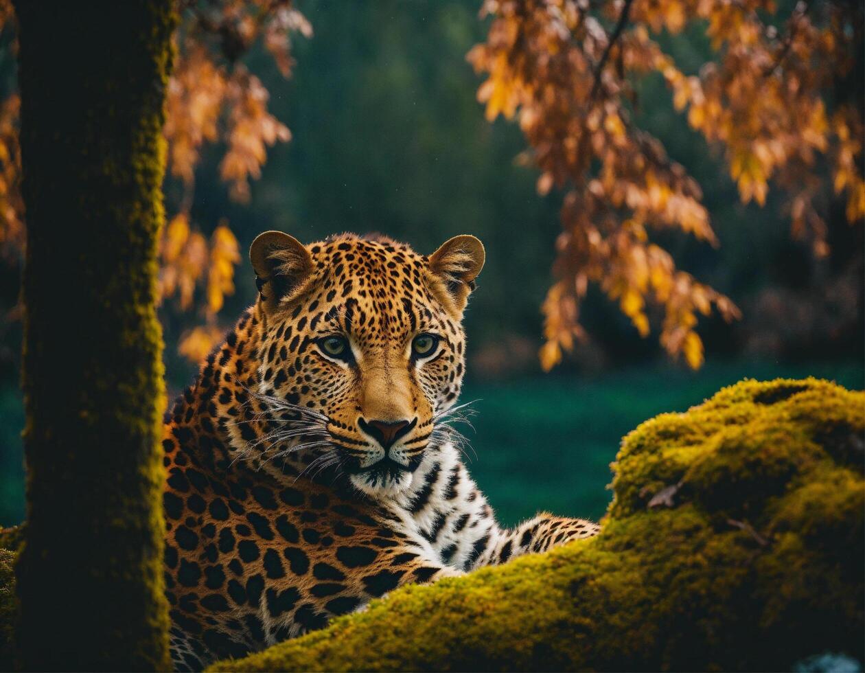 ai généré journée mondiale de la faune photo animal la nature non domestiqué dans herbeux savane à le coucher du soleil génératif ai