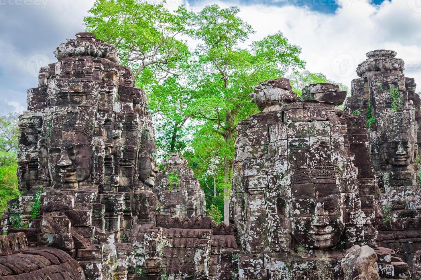 bayon temple dans angkor Thomas, Cambodge photo