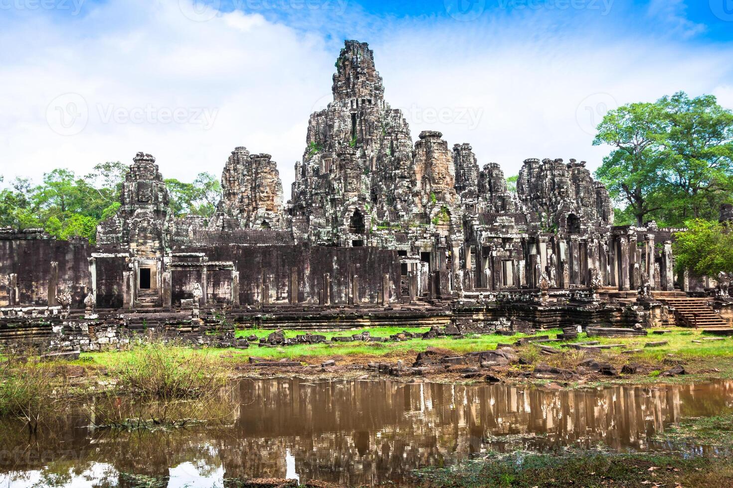 bayon temple dans angkor Thomas, Cambodge photo