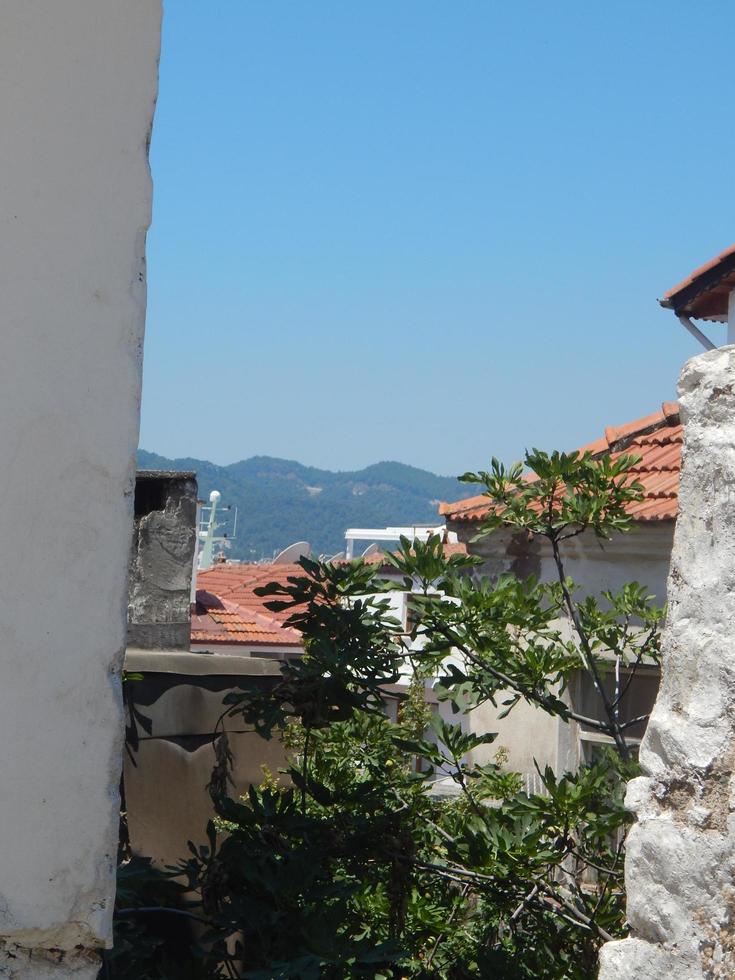 architecture méditerranéenne dans la mer égée en turquie, marmaris photo