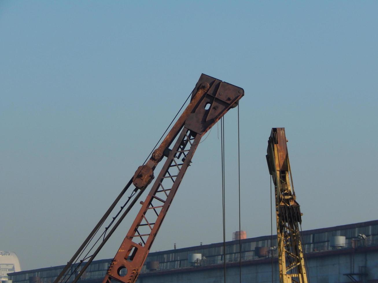 grues portuaires pour le transport de marchandises dans le complexe logistique portuaire photo