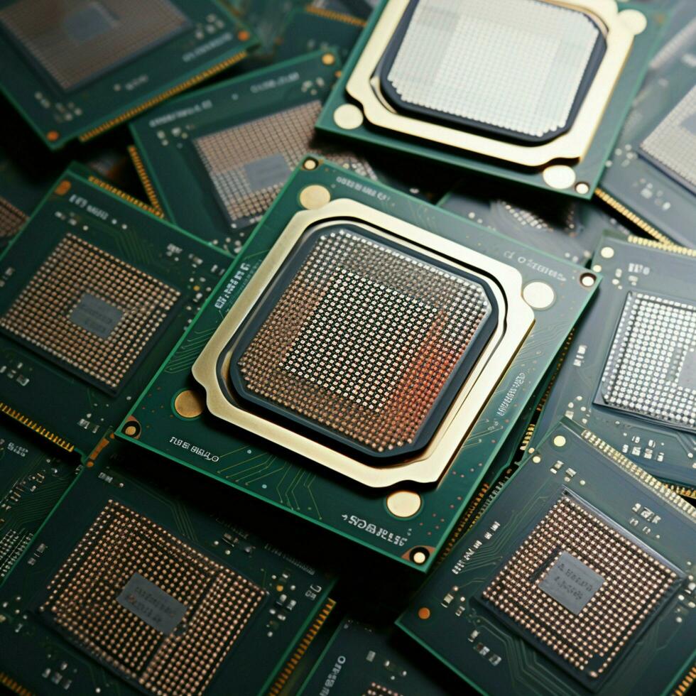 ai généré bouquet de CPU noyaux, isolé contre une neutre, nettoyer Contexte pour social médias Publier Taille photo