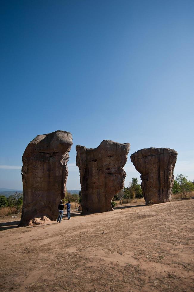 stonehenge de thaïlande, mo hin khao dans la province de chaiyaphum en thaïlande photo