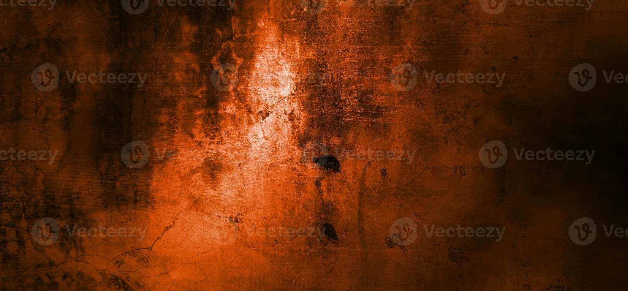 mur orange avec des ombres sombres. ciment orange foncé pour le fond photo