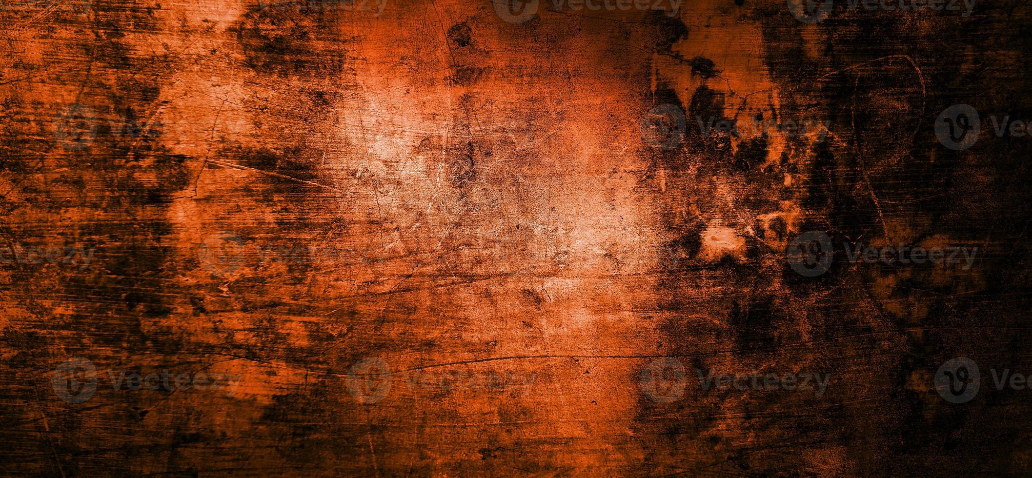 mur orange avec des ombres sombres. ciment orange foncé pour le fond photo