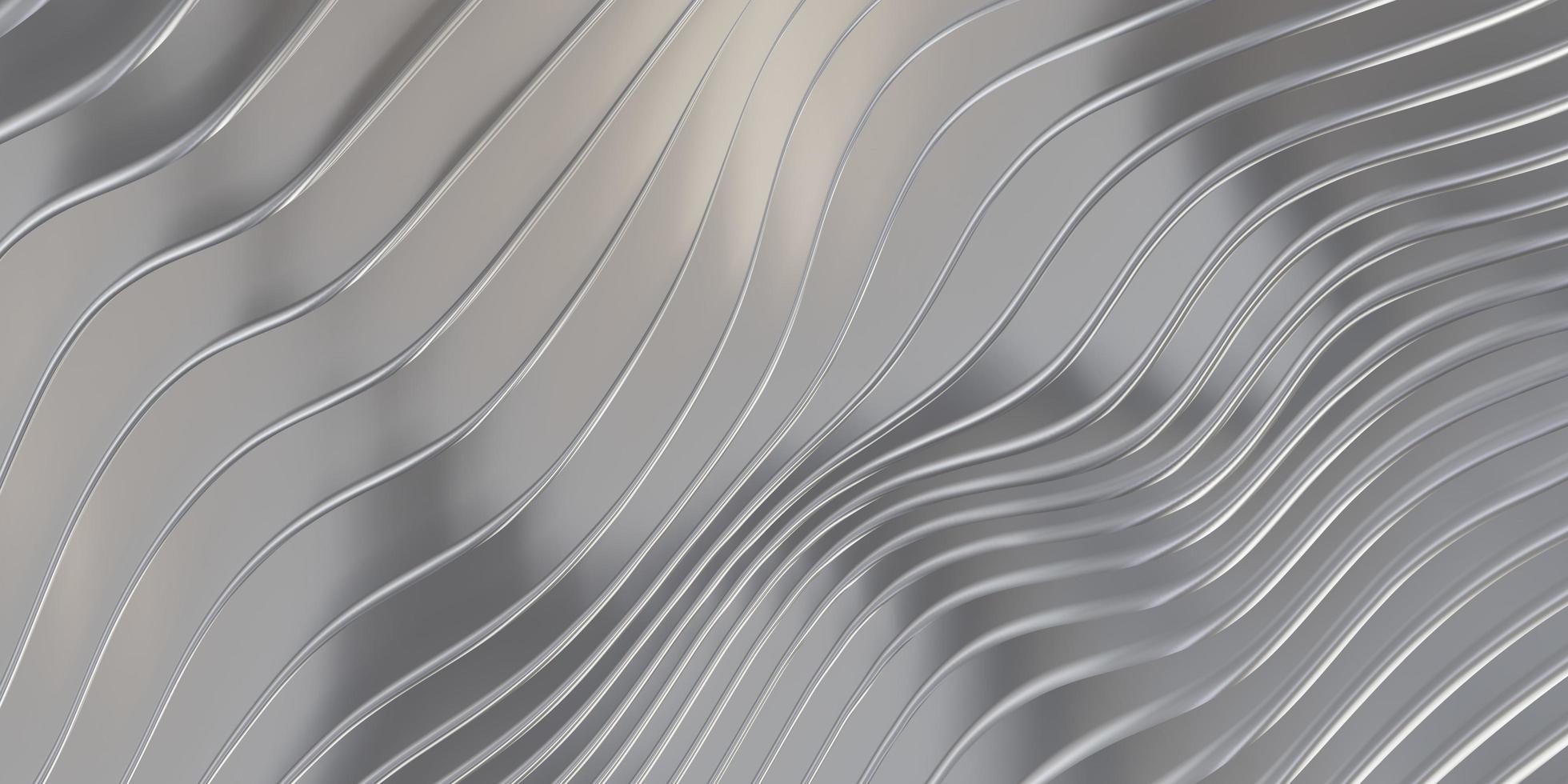 vague de fond de ligne parallèle vagues de feuille de caoutchouc se balançant en plastique illustration 3d photo