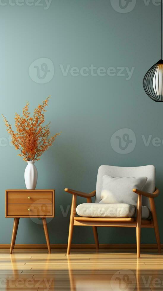 ai généré confortable chambre minimalisme bébé bleu Accueil intérieur photo