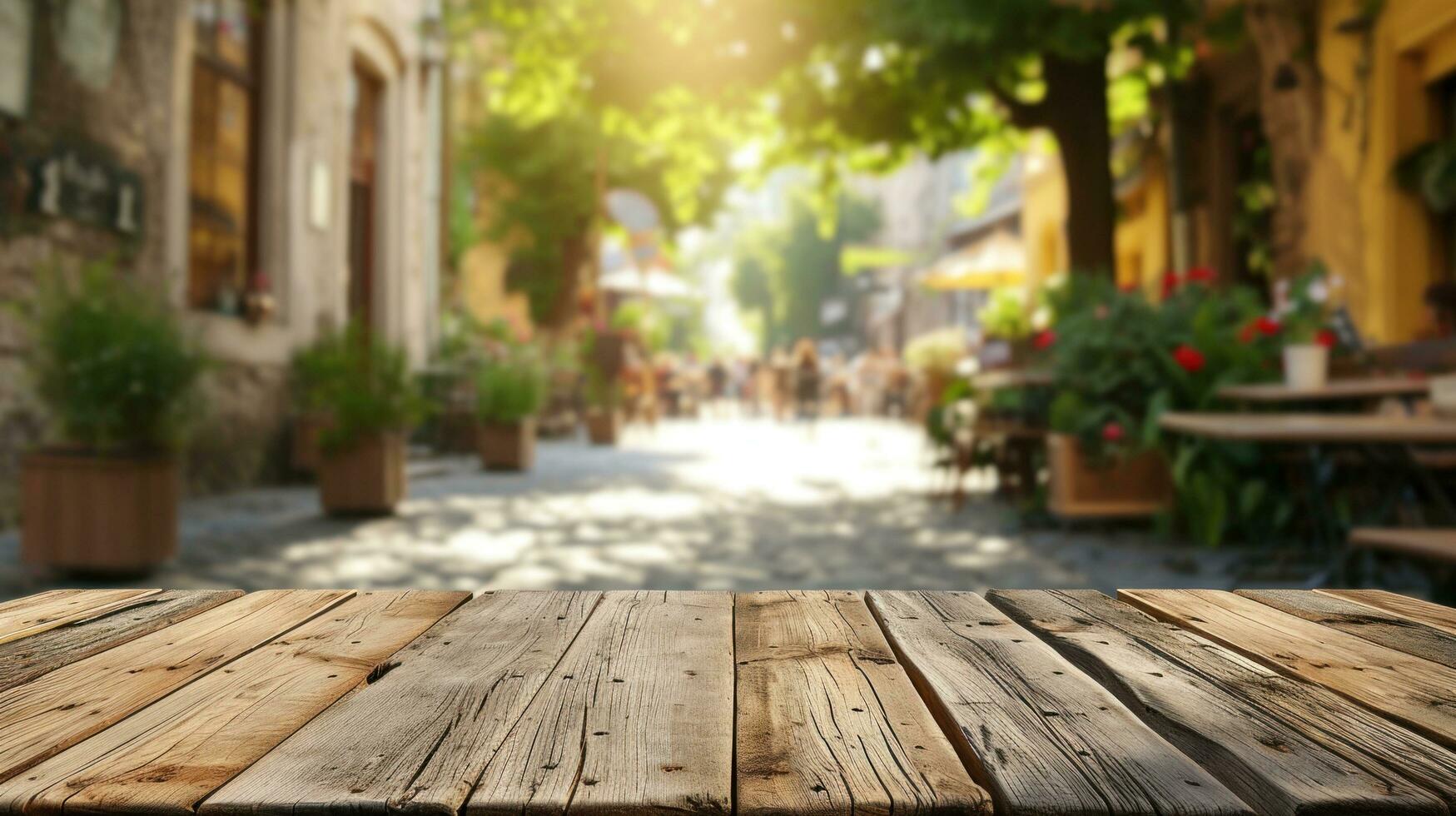 ai généré straat café publicité Contexte avec copie espace photo