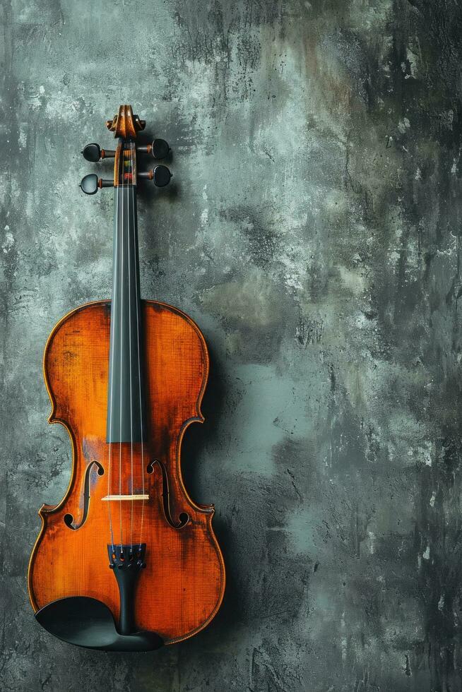 ai généré violon concert publicité Contexte avec copie espace photo