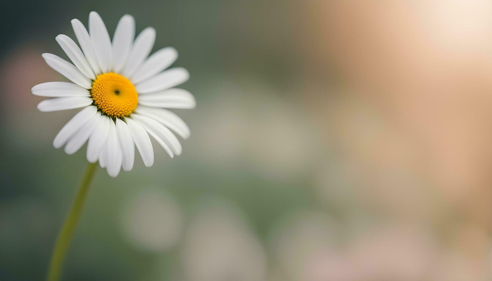 ai généré une Célibataire blanc Marguerite est permanent dans de face de une flou Contexte photo