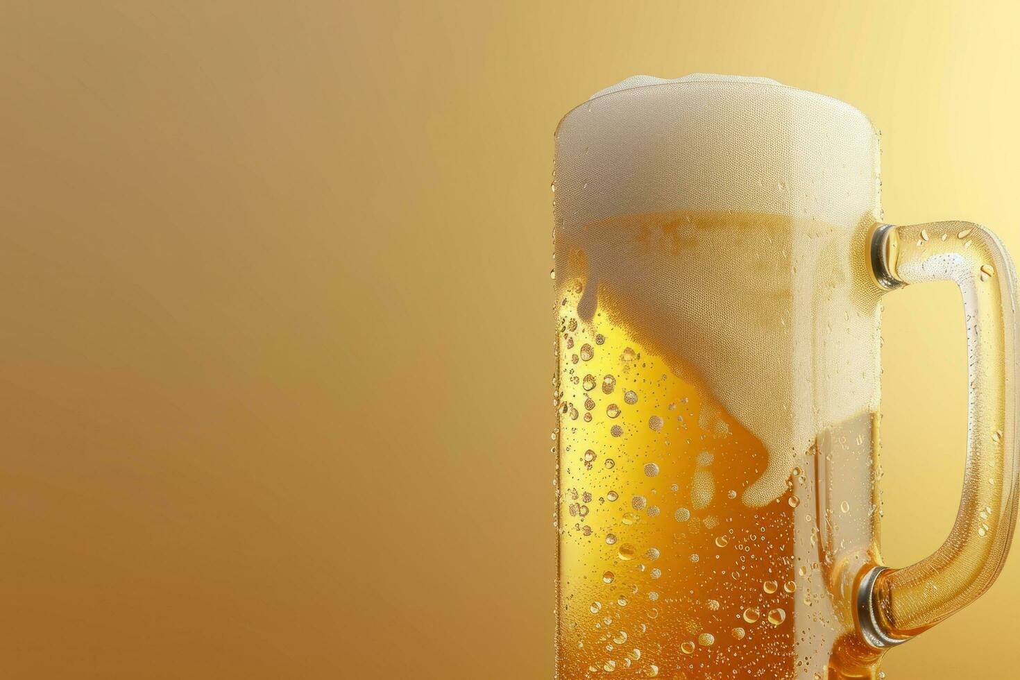 ai généré Bière affiche modèle avec grand copie espace pour texte photo