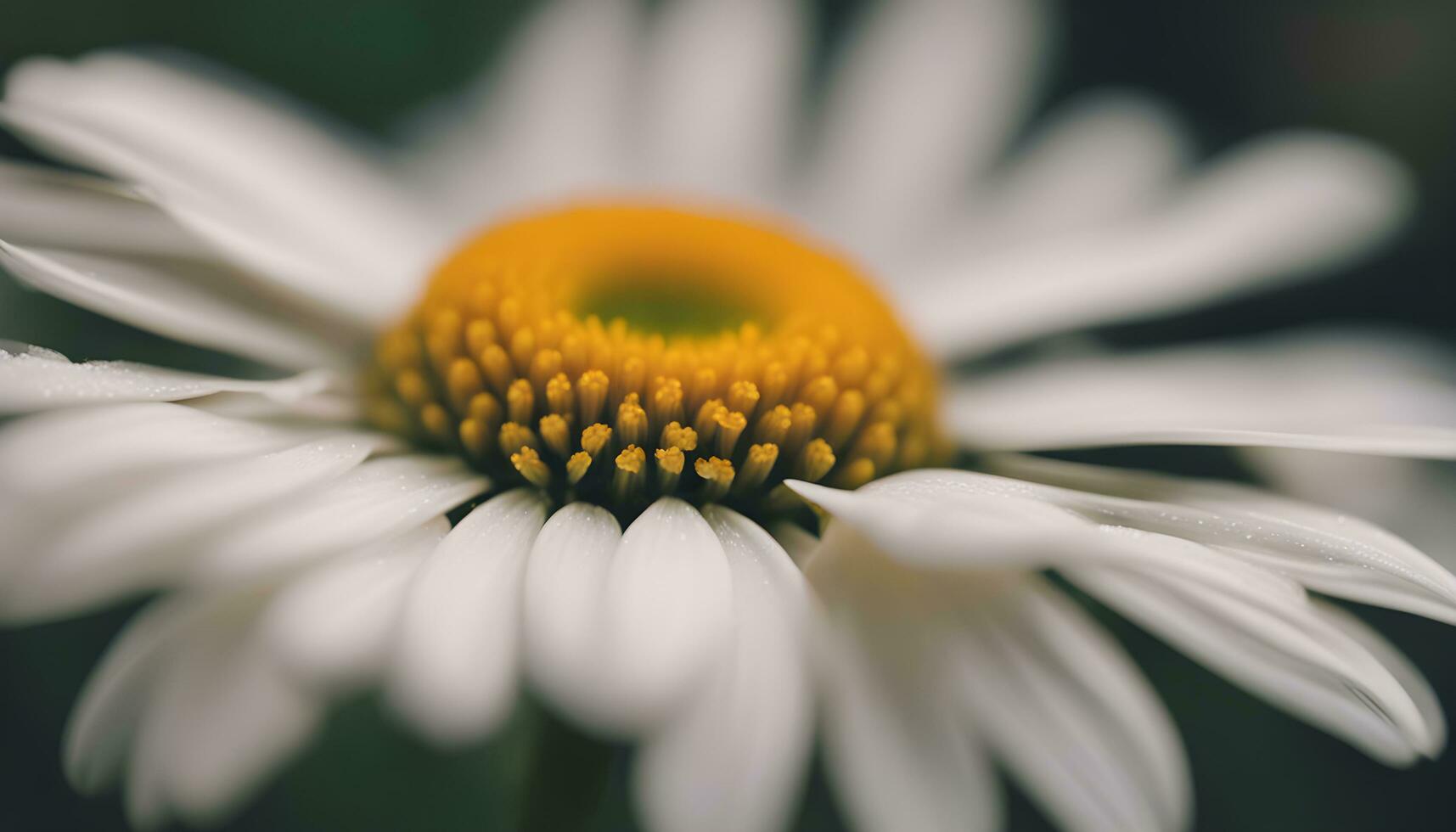 ai généré une proche en haut de une blanc Marguerite avec Jaune centre photo