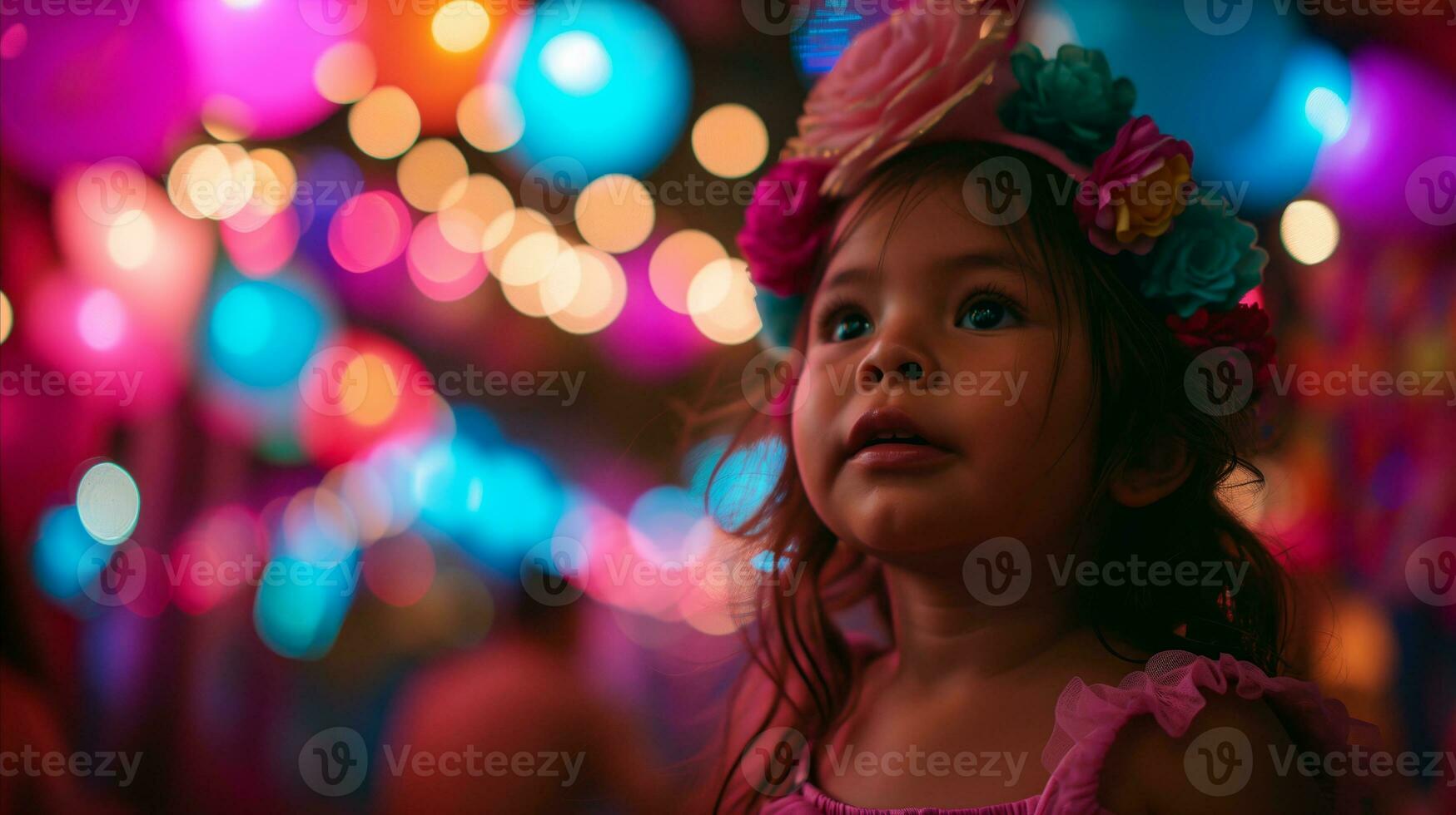 ai généré triste enfant à anniversaire faire la fête. génératif ai photo