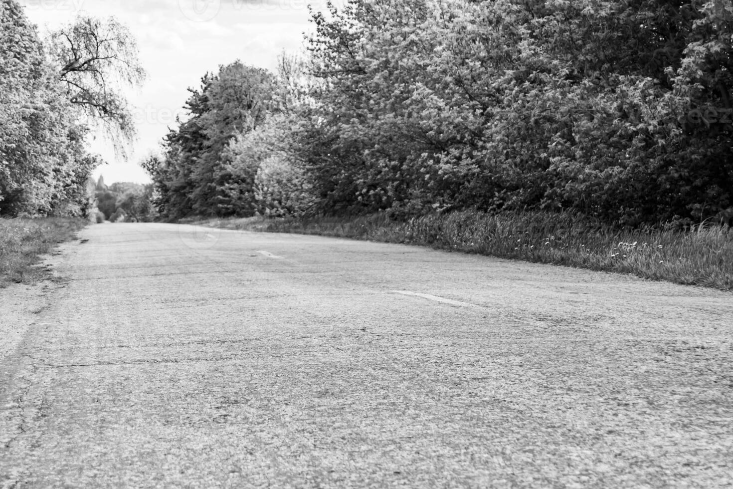 magnifique vide asphalte route dans campagne sur foncé Contexte photo