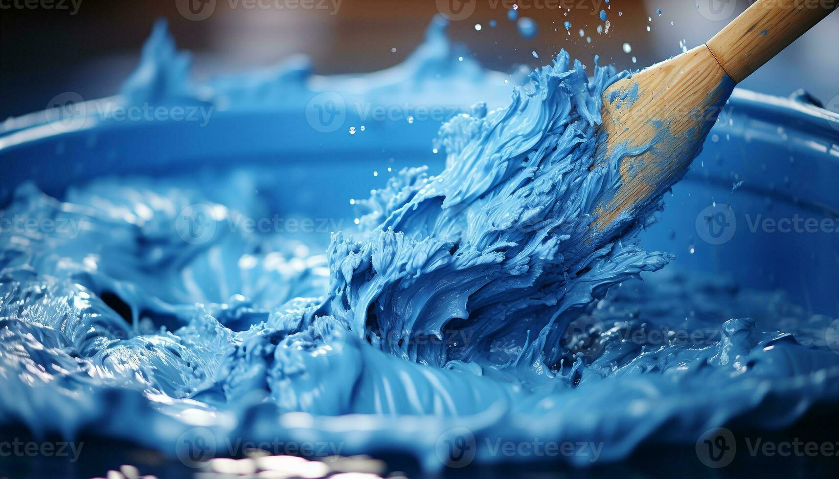 ai généré fraîcheur de la nature dans une bleu vague de écoulement l'eau généré par ai photo