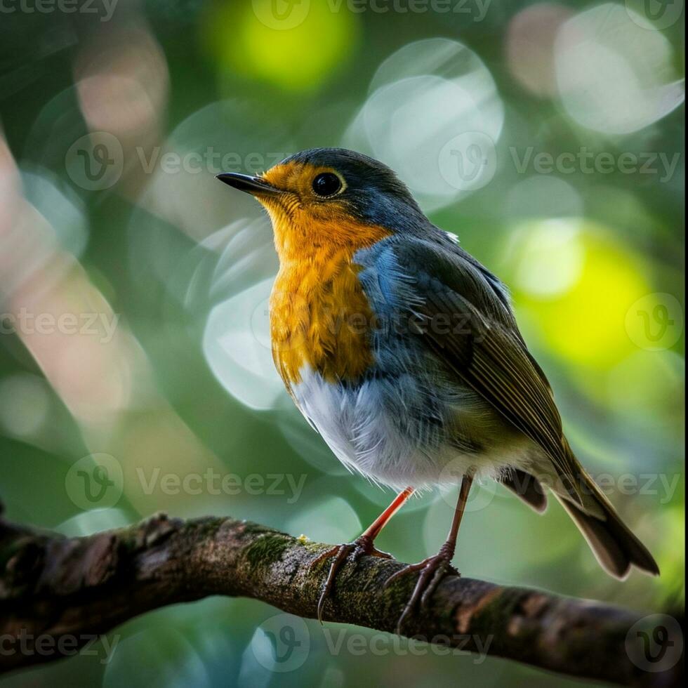 ai généré photographier de une magnifique coloré oiseau dans le amazone forêt tropicale dans Brésil photo