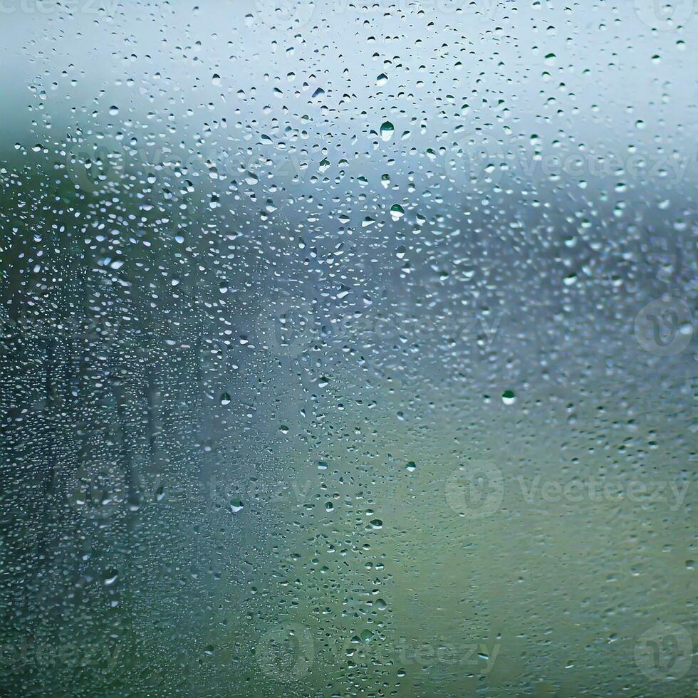 l'eau gouttes sur le verre humide fenêtre verre avec éclaboussures et gouttes de l'eau photo