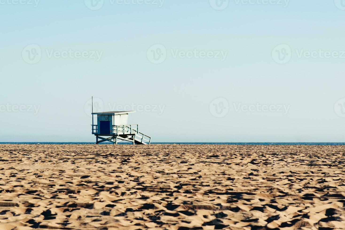 sauveteur cabane sur Père Noël Monica plage Californie photo