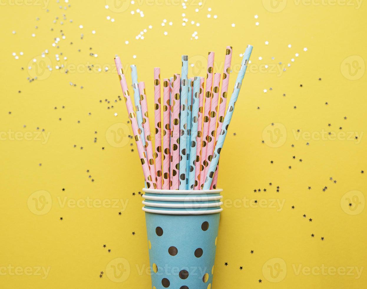 pailles à boire pour la fête photo