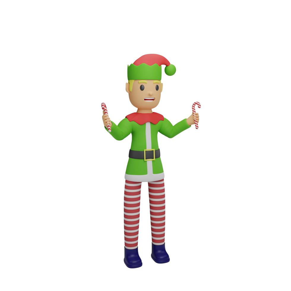 personnage de santa elfes avec concept de noël et nouvel an photo